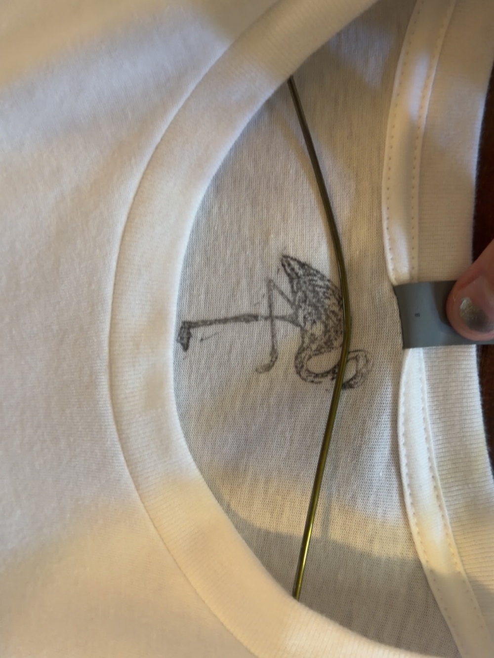 Next Level Apparel White Short Sleeve Tee with hand painted design - Picture 4 of 4